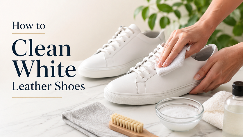 How to clean white leather shoes
