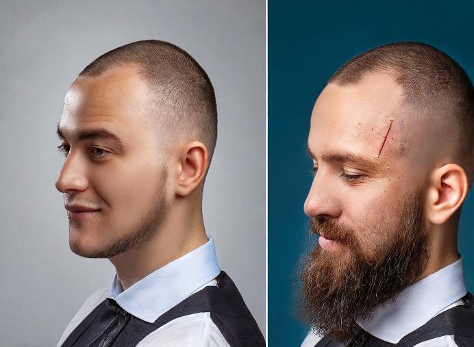 hair transplant before and after